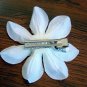 Handmade Large White Flower Hair Clip 4"