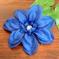 Handmade Large Blue Flower Hair Clip 4"