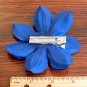 Handmade Large Blue Flower Hair Clip 4"