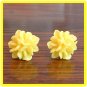 Yellow Flower Post Earrings Studs Handmade