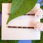 Light Pink Rose Flower Bobby Pins Hair Pins Handmade