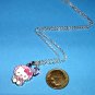 Handmade Baby Hello Kitty Pink Crystal Pendant Necklace