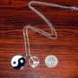Yin Yang and Peace Charms Handmade Necklace