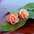 Rose Flower Post Earrings Studs Handmade