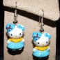 Kawaii HELLO KITTY Earrings - Choose Pink or Blue