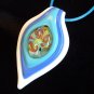 Large Lampwork Glass Pendant Necklace -Choose Color