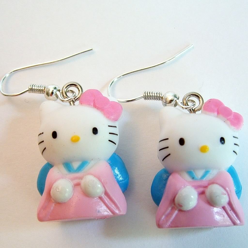 HELLO KITTY with Ethnic Costume Earrings - Choose Style