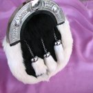 White Rabbit Fur Sporran-highland dress Sporran