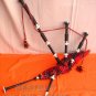 Black Rosewood Bagpipe - Tartan Bag & CHROME PLATED
