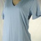 Missy V-Neck T-Shirts with Ribbed Design