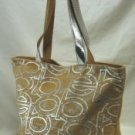 Tote Handbag with Silver Front Letters