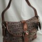 Fabric Handbag with Front Latch & Star + Heart Dangle