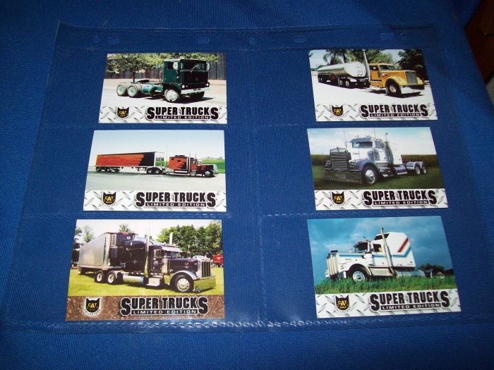 6 CAT SCALE SUPER TRUCKS COLLECTOR CARDS LIMITED EDITION (LOT 9)