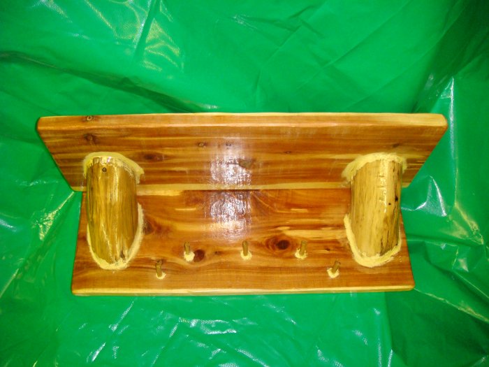 Rustic Cedar Log Shelf
