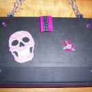 Hot Pink Skull Altered Book Purse - AWESOME