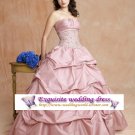 New sexy Light-Pink Prom/Ball/Evening strapless WeddingDress Custom Size  voile&satin