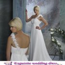 New white sexy Prom/Ball/Evening strapless pregnant woman' WeddingDress Custom Size  voile&satin