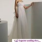 New white sexy Prom/Ball/Evening strapless pregnant woman' WeddingDress Custom Size  voile&satin