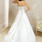 New sexy Prom/Ball/Evening strapless white WeddingDress Custom Size  voile&satin W002-1