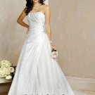 New sexy Prom/Ball/Evening strapless white WeddingDress Custom Size  voile&satin W002-47