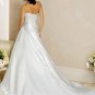 New sexy Prom/Ball/Evening strapless white WeddingDress Custom Size  voile&satin W002-47