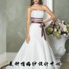 New sexy Prom/Ball/Evening strapless white WeddingDress Custom Size  voile&satin W002-48