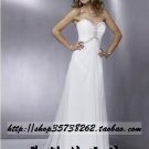 New sexy Prom/Ball/Evening strapless white WeddingDress Custom Size  voile&satin W002-55