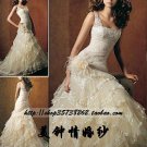 New sexy Prom/Ball/Evening white WeddingDress Custom Size  voile&satin W002-69