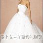 New sexy Ball Gown Prom/Ball/Evening strapless white WeddingDress Custom Size  voile&satin W003-16