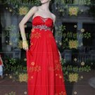 New sexy Prom/Ball/Evening strapless Red WeddingDress Custom Size  voile&satin W002-87