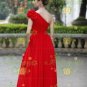 New sexy Prom/Ball/Evening strapless Red WeddingDress Custom Size  voile&satin W002-89