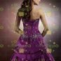 Sweet Ball Gown Strapless Cathedral Train Satin wedding dress for brides Custom Size W002-90