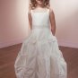 A-line Square Knee-Length Satin Flower Girl Dress Custom Size WG003-2