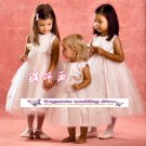 A-line Around-neck kness-Length Organza Flower Girl Dress Custom Size WG004-18
