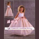 A-line spagetti straps tea-Length Organza Flower Girl Dress Custom Size WG004-29