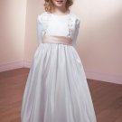 A-line Around-neck kness-Length Flower Girl Dress Custom Size WG004-46