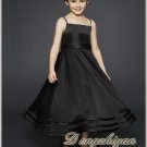 A-line Spagetti straps kness-length Organza Flower girls Dress Custom Size WG005-18