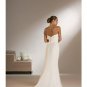 Column/Sheath Strapless Chapel Train Chiffon wedding dress for brides 2010 Style(WDS0230)