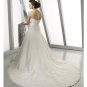 A-Line/Princess Strapless Chapel Train Organza wedding dress for brides 2010 style(WDE0112)