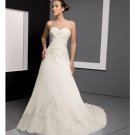 A-Line/Princess Sweetheart Chapel Train Chiffon wedding dress for brides 2010 style(WDE0094)