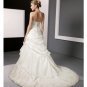 A-Line/Princess Strapless Chapel Train Satin wedding dress for brides 2010 style(WDE0095)