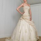A-Line/Princess Strapless Chapel Train Taffeta wedding dress for brides 2010 Style(WDS0100)