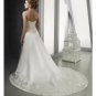 A-Line/Princess Strapless Chapel Train Satin wedding dress for brides 2010 style(WDE0115)