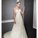 A-Line/Princess Sweetheart Chapel Train lace wedding dress for brides 2010 style(WDE0105)