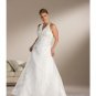 A-Line/Princess Halter Top Sweeping Train Organza wedding dress for brides 2010 Style(WDS0089)