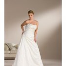 A-Line/Princess Strapless Sweeping Train Satin wedding dress for brides 2010 Style(WDS0090)