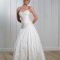 A-Line/Princess Strapless Chapel Train Satin wedding dress for brides 2010 Style(WDS0095)