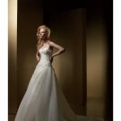 A-Line/Princess Strapless Chapel Train Chiffon wedding dress for brides 2010 style(WDE0069)