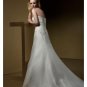 A-Line/Princess Strapless Chapel Train Satin wedding dress for brides 2010 style(WDE0070)