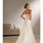 A-Line/Princess Strapless Chapel Train Chiffon wedding dress for brides 2010 Style (WDS0083)